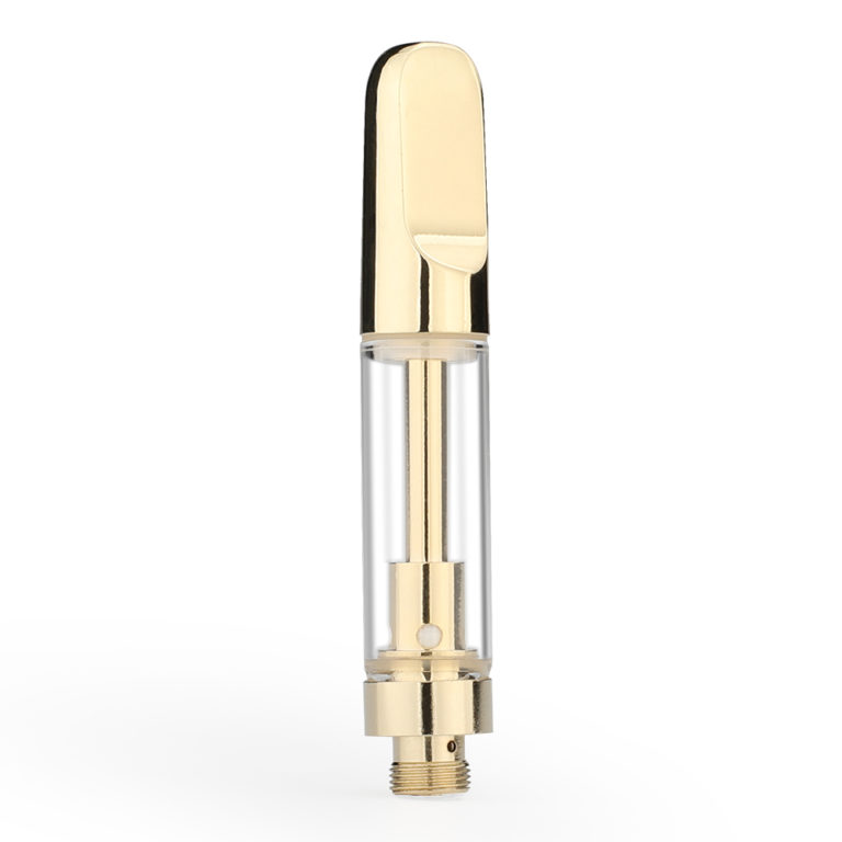 Gold Vape Cartridge 1.0ml/0.5ml Wholesale with Gold Flat Mouthpiece